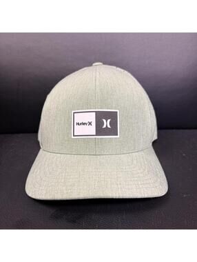 Hurley Men's Green and Grey Hat